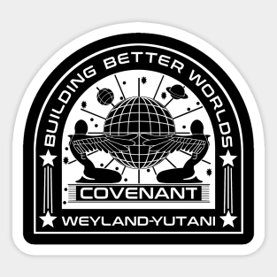 Alien Covenant Mission white Sticker